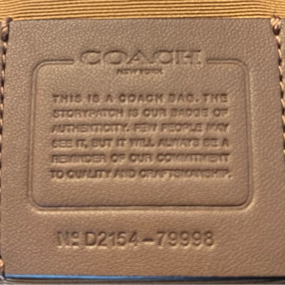 Coach Beige and Gold Signature Shoulder Bag - Picture 4 of 4